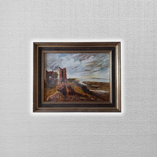 HANDGEMALTES Ölgemälde auf Karton nach John Constable | Hadleigh Castle | Signiert: W. KAISER