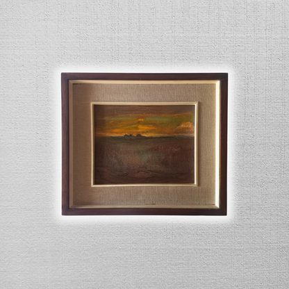 ERNST A. RADEMACHER | Sonnenaufgang am Moosberg | ORIGINAL Ölgemälde auf Karton