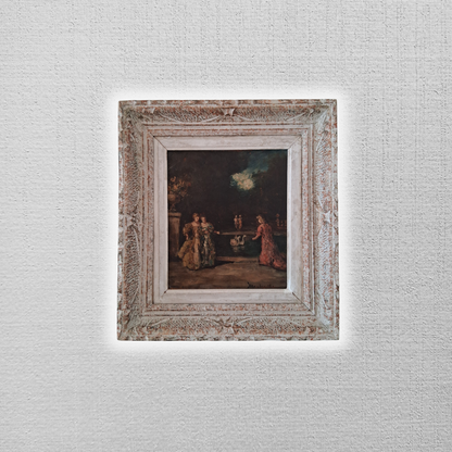 ADOLPHE MONTICELLI (1824-1886) | Nächtlicher Garten mit Figuren | ORIGINAL Ölgemälde