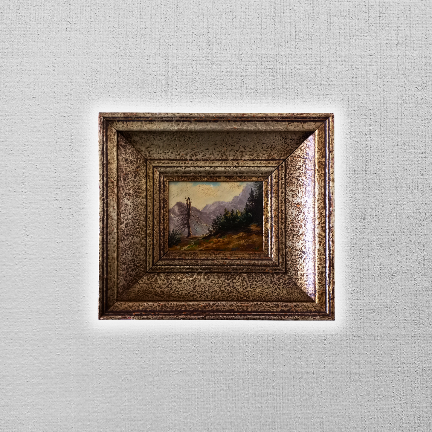 MAX HEICHELE (1890-1979) | Berglandschaft | ORIGINAL Ölgemälde auf Holzplatte inkl. Rahmen