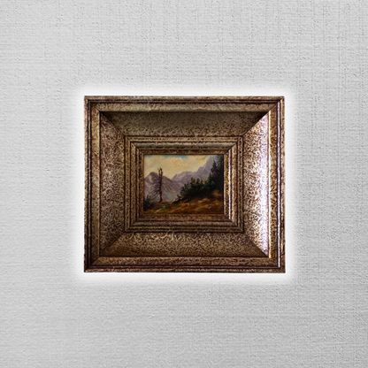 MAX HEICHELE (1890-1979) | Berglandschaft | ORIGINAL Ölgemälde auf Holzplatte inkl. Rahmen