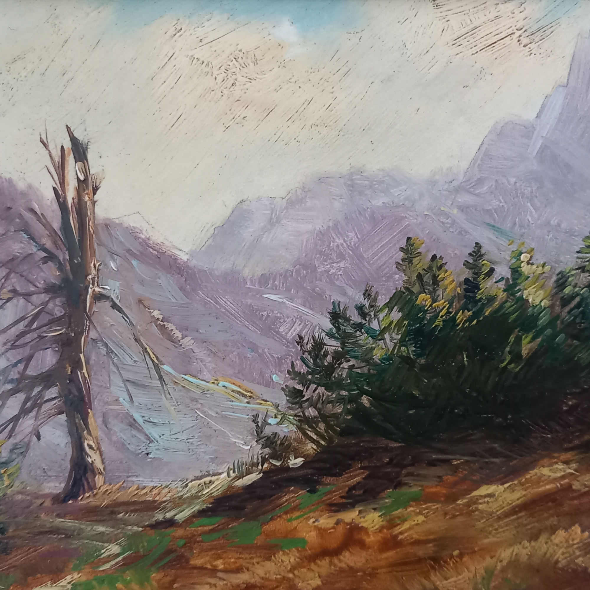 MAX HEICHELE (1890-1979) | Berglandschaft | ORIGINAL Ölgemälde auf Holzplatte inkl. Rahmen