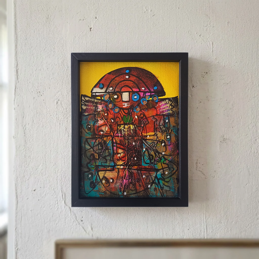 Modernes Ölgemälde handgemalt mit Rahmen | Abstrakte / Moderne Kunst / Streetart | 30x40 cm