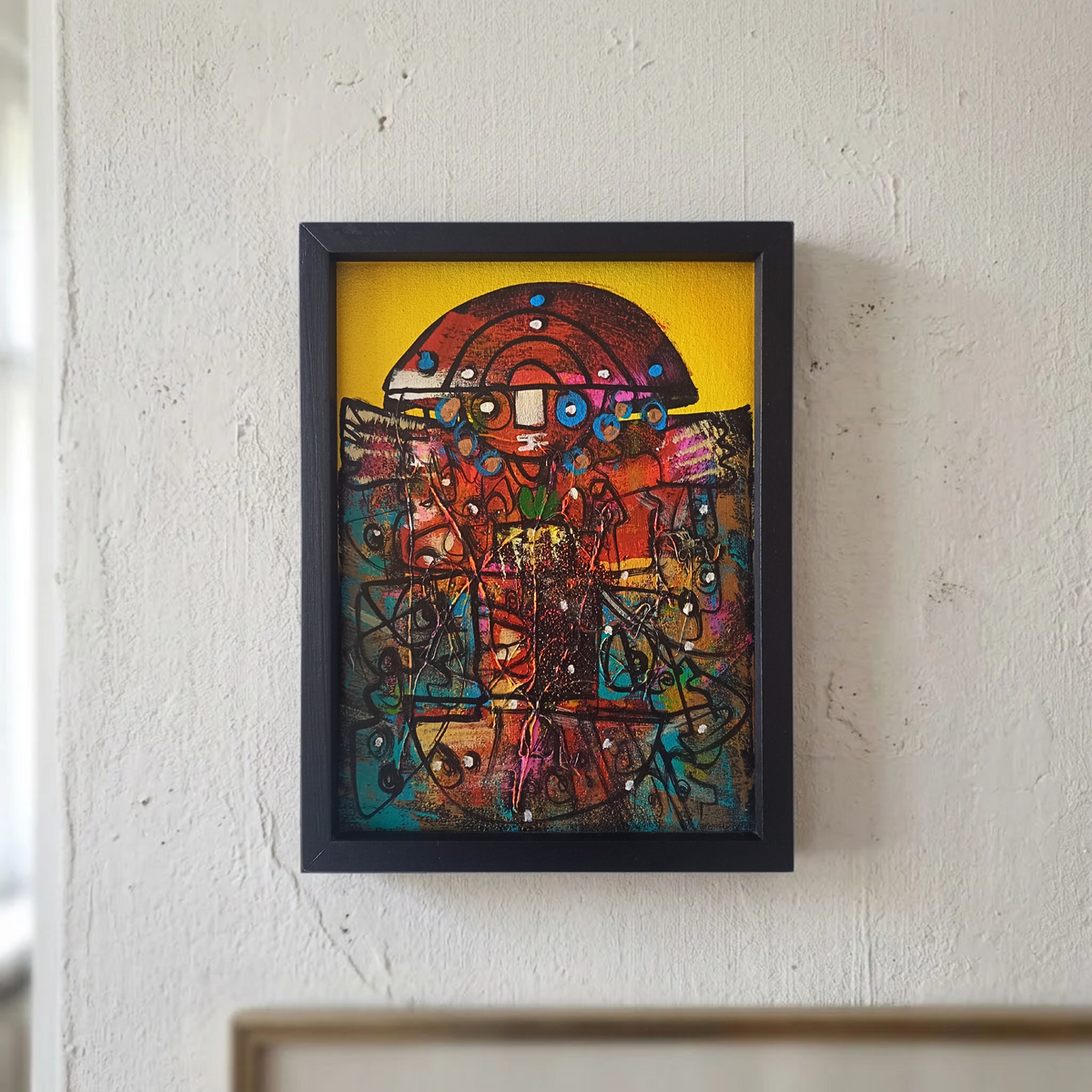 Modernes Ölgemälde handgemalt mit Rahmen | Abstrakte / Moderne Kunst / Streetart | 30x40 cm