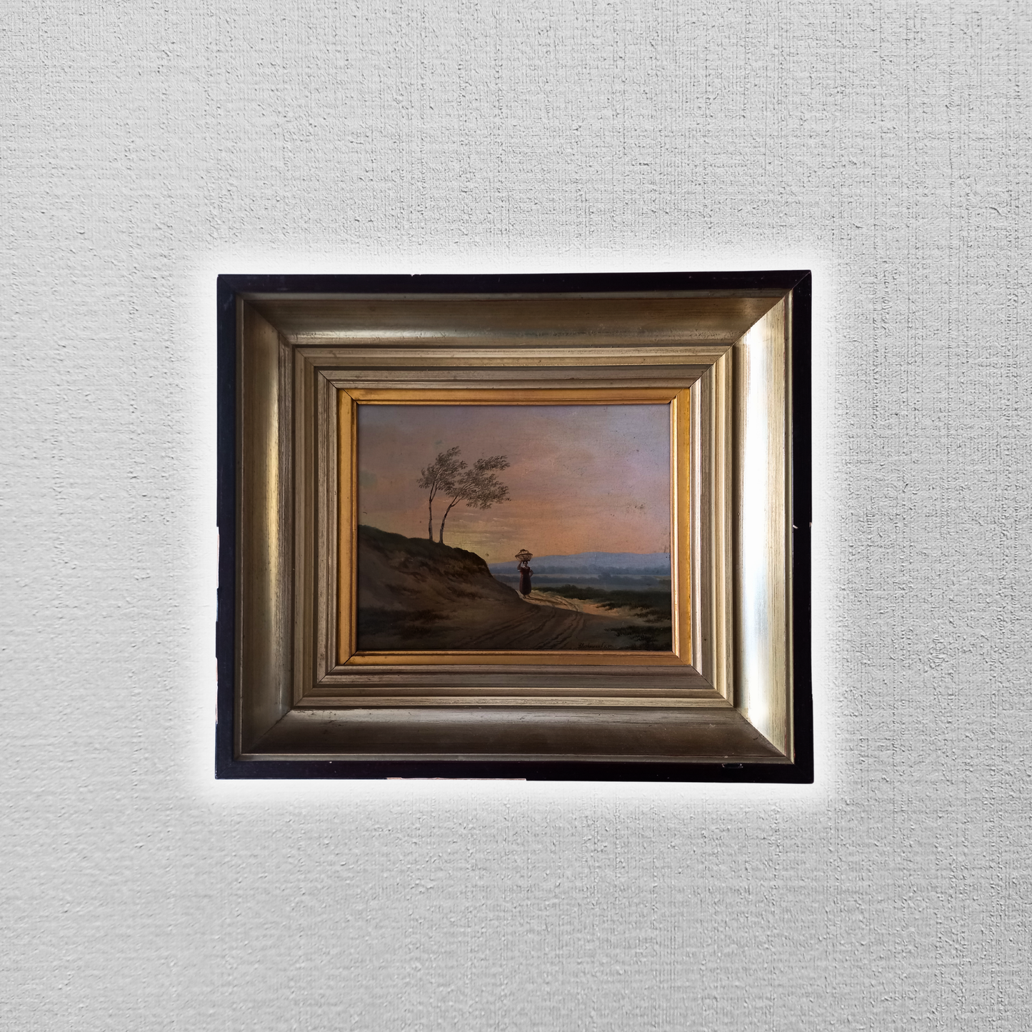 ALBERTUS VERHOESEN (1806-1881) | Romantische Landschaft | ORIGINAL Ölgemälde auf Holzplatte