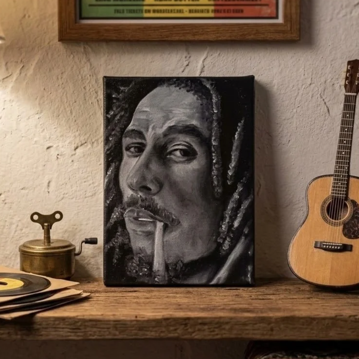 Veronica Ciccarese (2024) | Portrait / Bob Marley | Modernes Ölgemälde handgemalt | ORIGINAL & Signiert