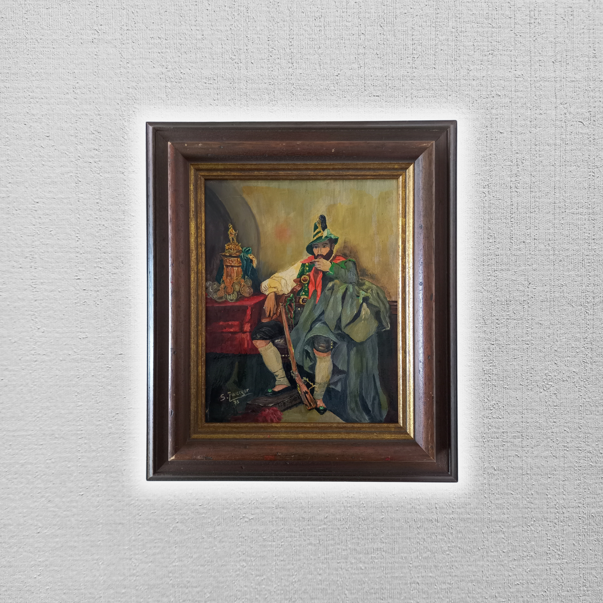 ORIGINAL Ölgemälde auf Leinwand inkl. Holzrahmen | Mann in Tracht / Portrait | Signiert
