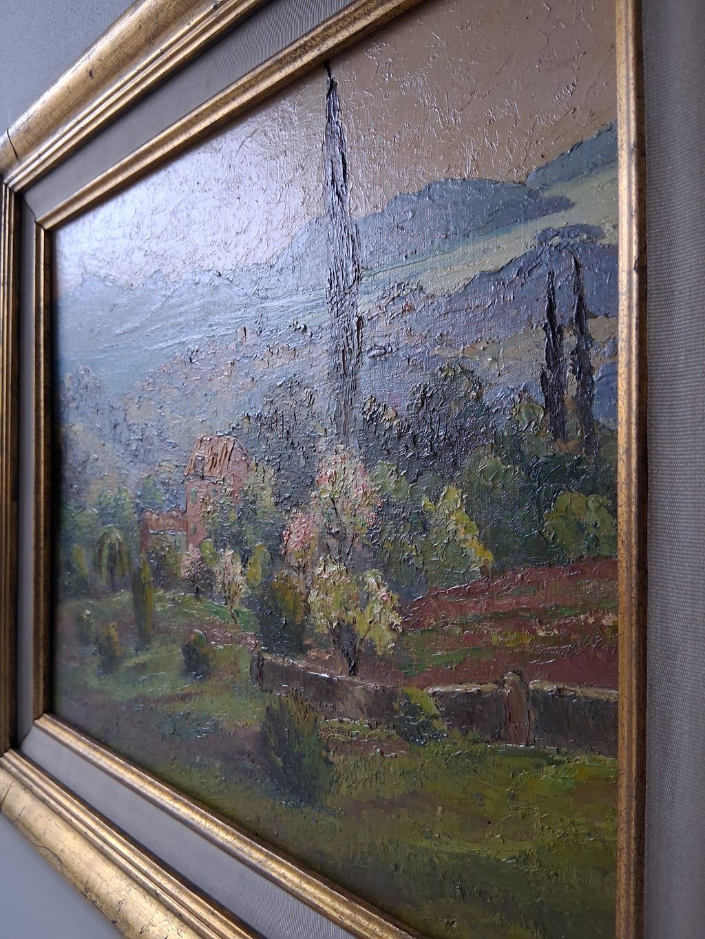 F. EHRLICH | Der Golf von Saint-Tropez / Cote d'Azur | ORIGINAL Ölgemälde auf Holzplatte inkl. Rahmen