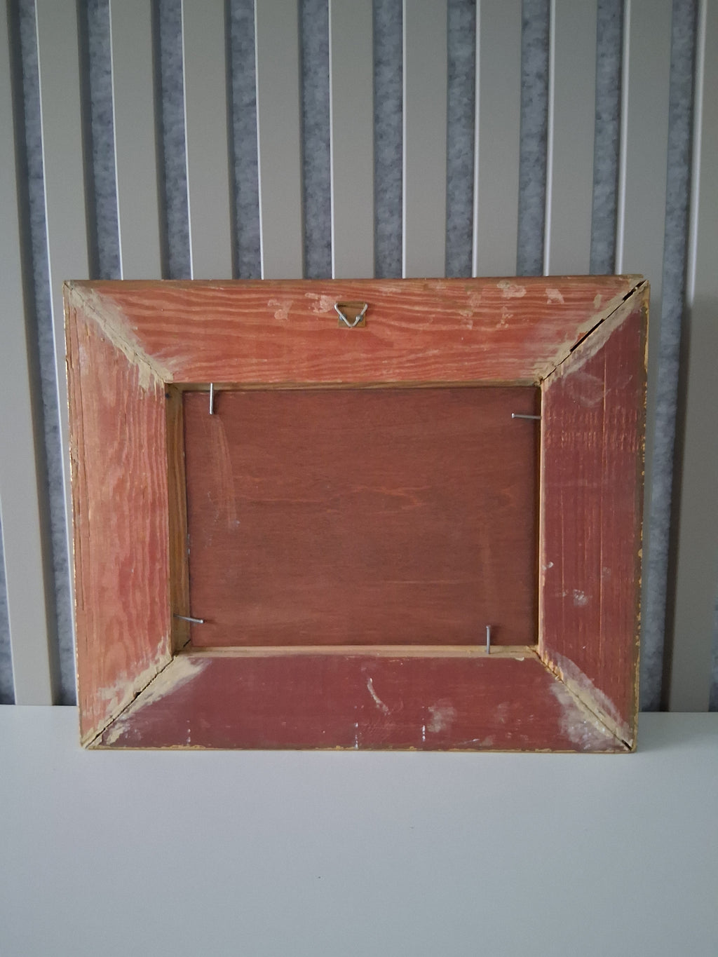Altes Ölgemälde handgemalt mit antikem Rahmen | Schafherde auf dem Landweg | ORIGINAL & Signiert