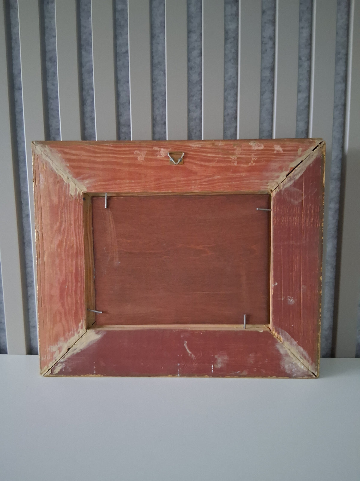 Altes Ölgemälde handgemalt mit antikem Rahmen | Schafherde auf dem Landweg | ORIGINAL & Signiert