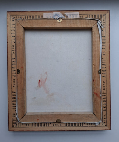 ORIGINAL Ölgemälde auf Leinwand inkl. Rahmen | Marktplatz / Mercado Atitlan | 29x34 cm | Signiert