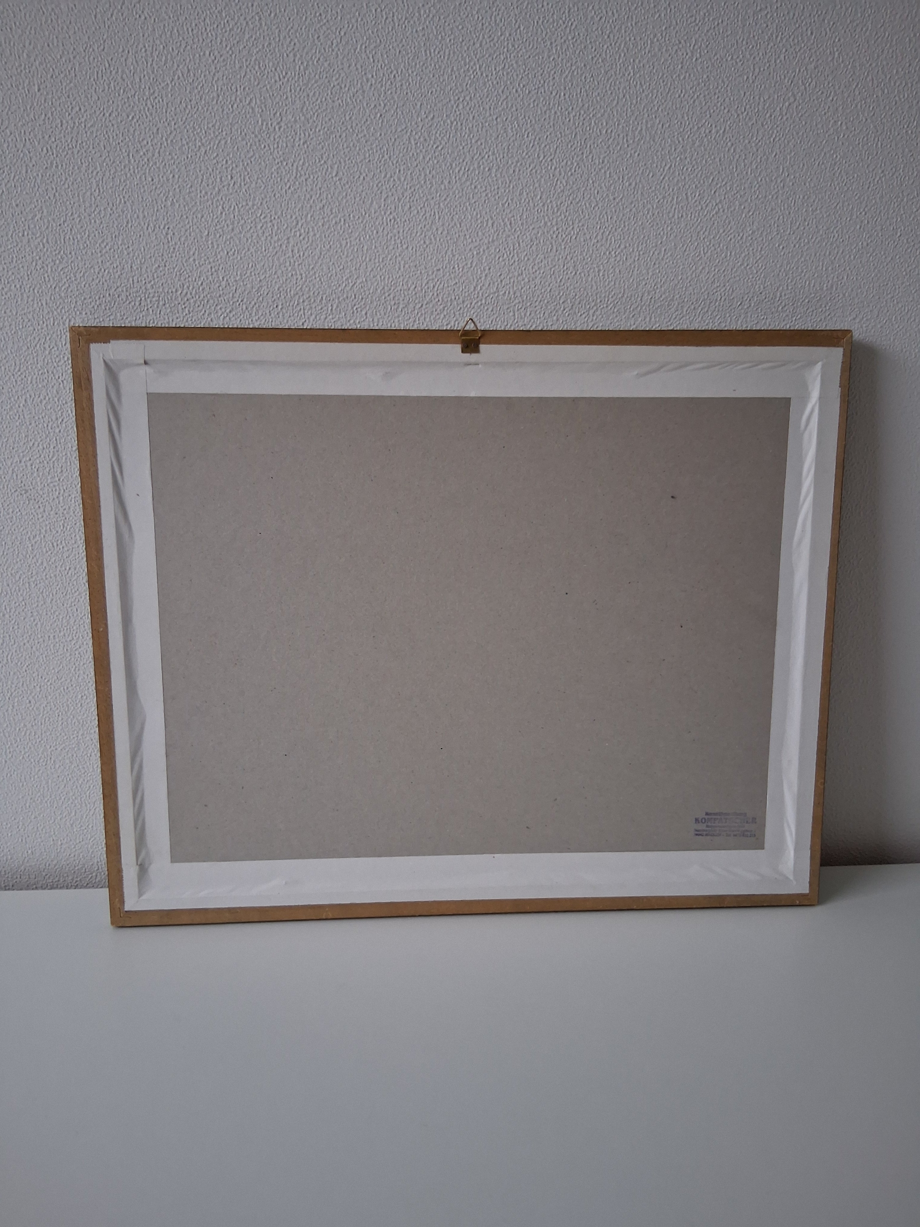 ORIGINAL Ölgemälde im Passepartout hinter Glas | Abstrakte Landschaft / Natur | Signiert