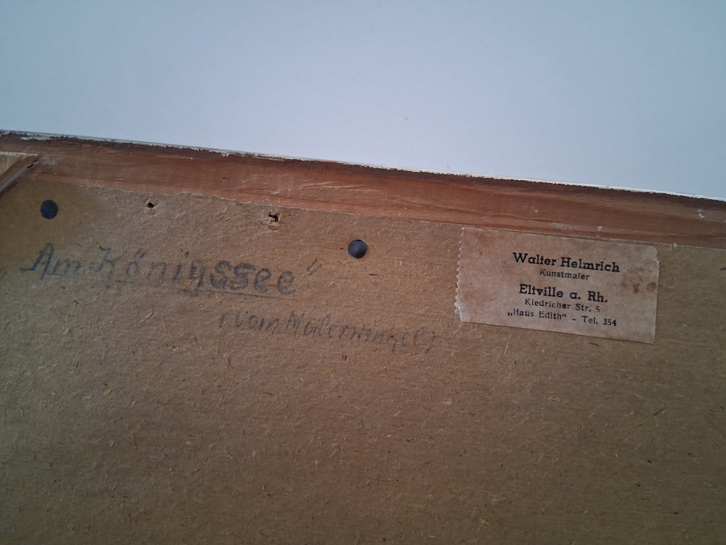 WALTER HELMRICH | Am Königssee vom Malerwinkel | ORIGINAL Ölgemälde auf Karton inkl. Rahmen