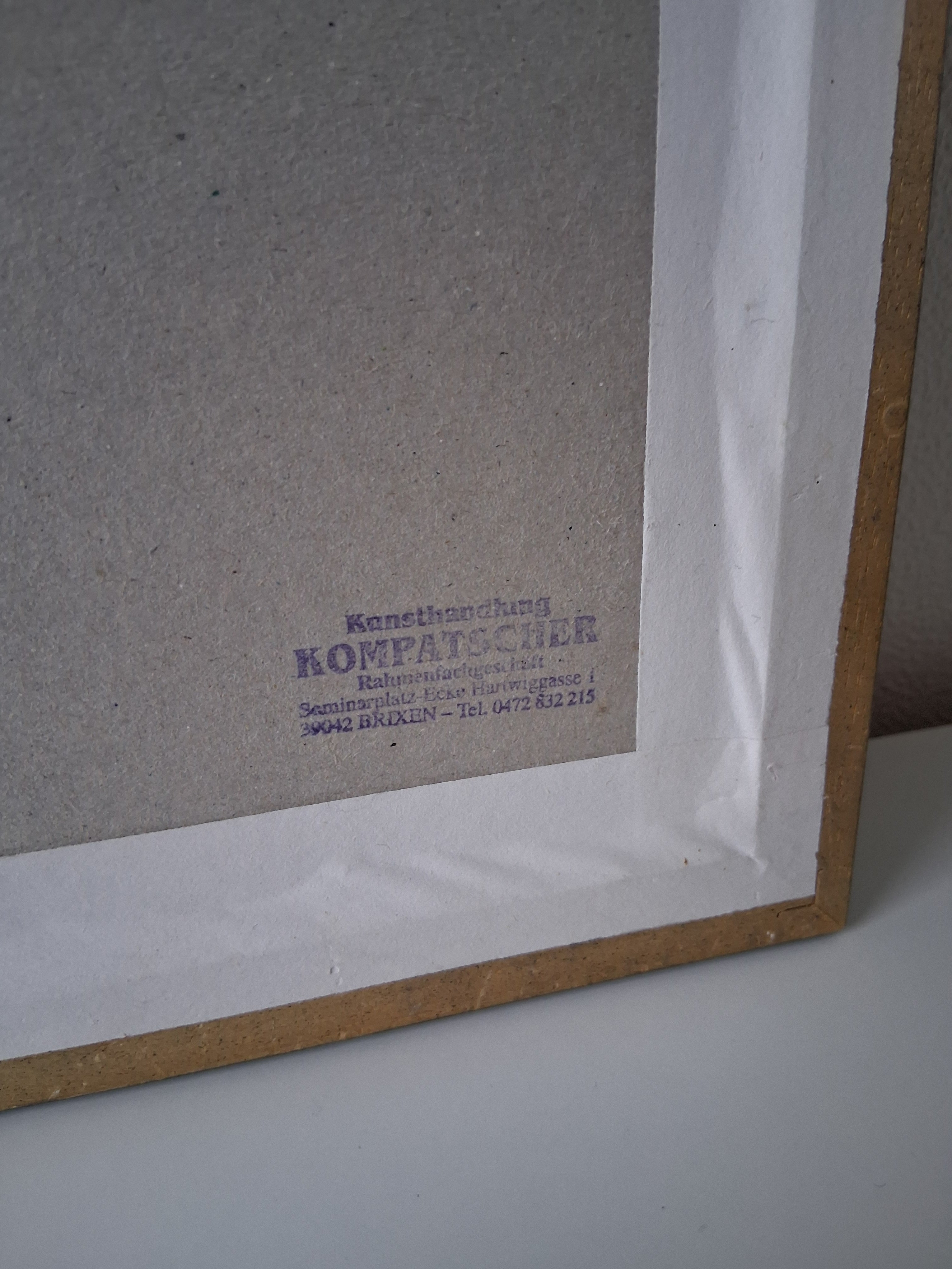 ORIGINAL Ölgemälde im Passepartout hinter Glas | Abstrakte Landschaft / Natur | Signiert